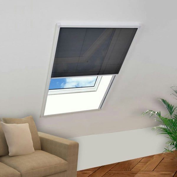 Berkfield Plisse Insect Screen for Windows Aluminium 80x120 cm