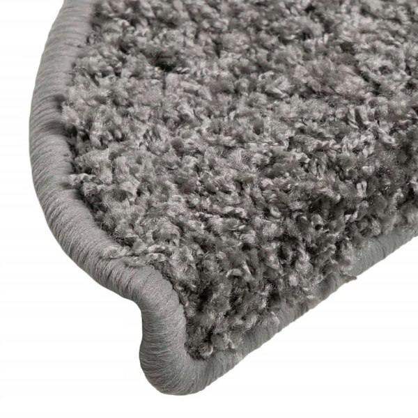 Berkfield Carpet Stair Treads 15 pcs Grey 56x17x3 cm