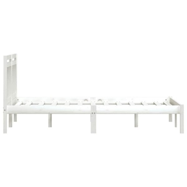 Berkfield Bed Frame White 180x200 cm Super King Size Solid Wood