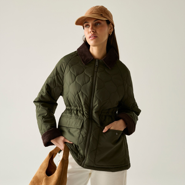 Regatta Womens Amira Quilted Padded Jacket - Dark Khaki