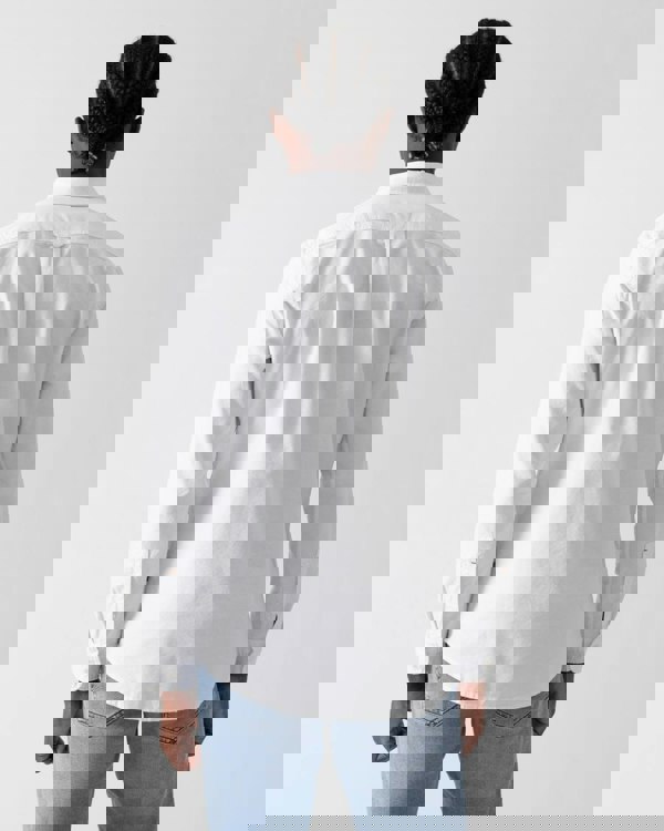 BOSS Orange Rickert Mens Long Sleeve Shirt - White 100 - CHO - Designer Mens Long Sleeve Shirts