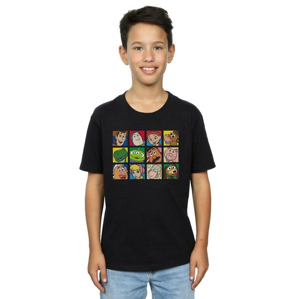 Disney Boys Toy Story Character Squares T-Shirt - Black