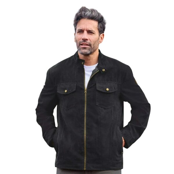 Atlas For Men Mens Faux Suede Jacket - Black