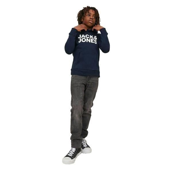 Jack And Jones Boys Bradley Drawstring Hoodie - Navy Blazer - 