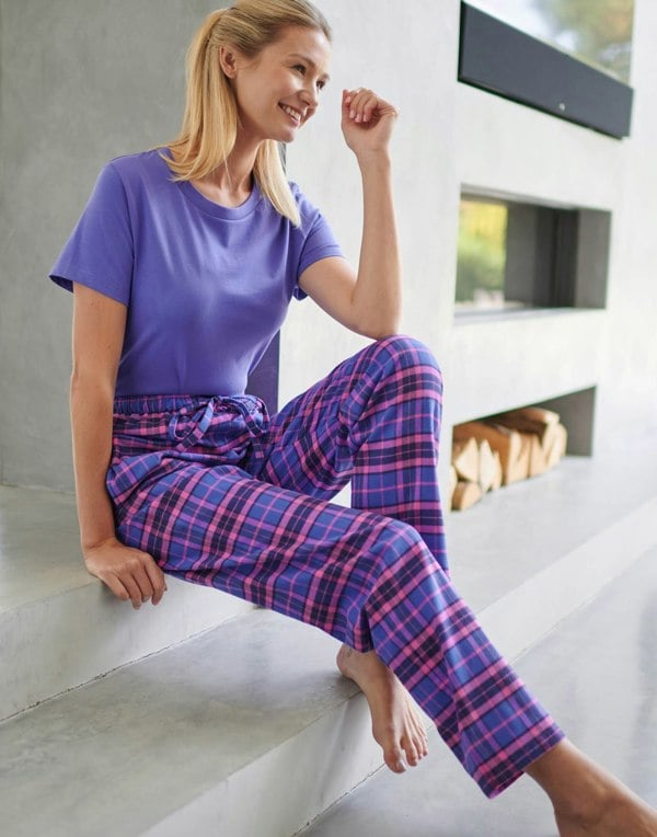 British Boxers Women's Brushed Cotton Pyjama Trousers – Lomond Tartan