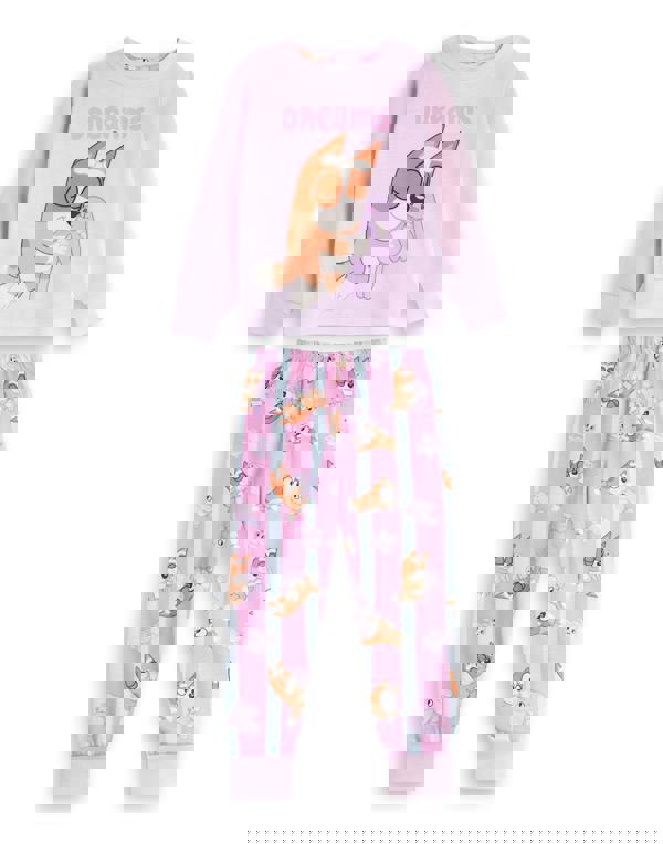 Bluey Girls Multicoloured Character Long Sleeve Long Leg Pyjama Set