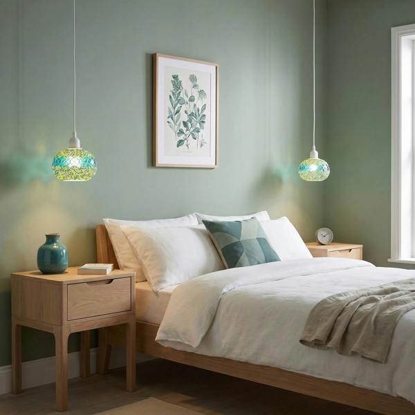 Glass Globe Mosaic Ceiling Pendant Lighting Shade with Rounded Shape Image 6