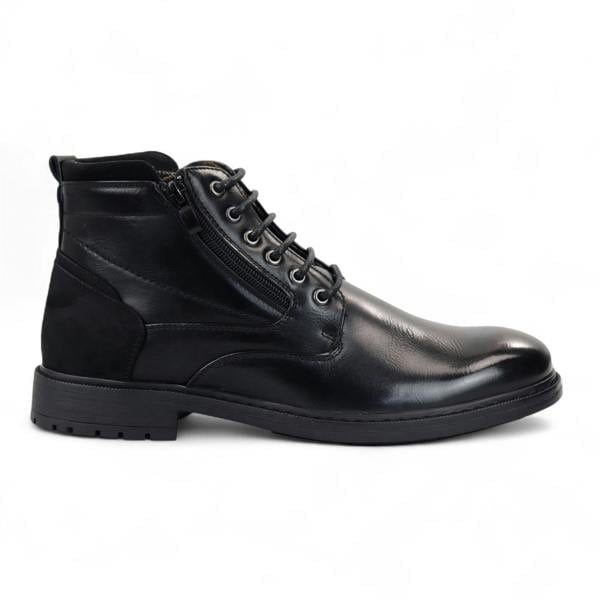 Dolcetto Men's Biker Lace-Up Ankle Boots