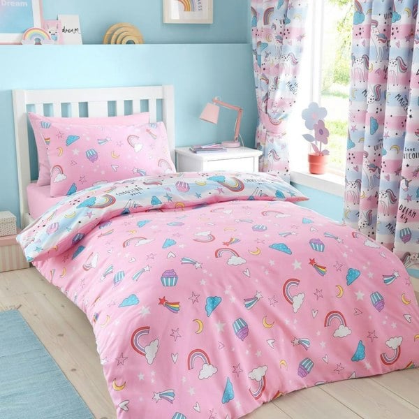 Portfolio Home Dreamy Unicorns Duvet Cover Set