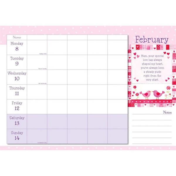 Mum's A4 Family Organiser 2027, Family Planners, Month To View, Family, Gift