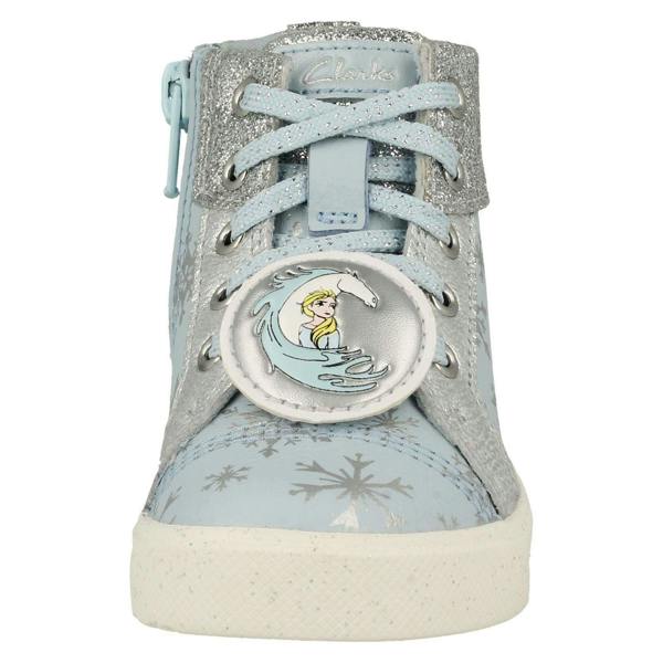Clarks Girls Clarks Elsa Detailed Frozen Hi Top Trainers City Ice T