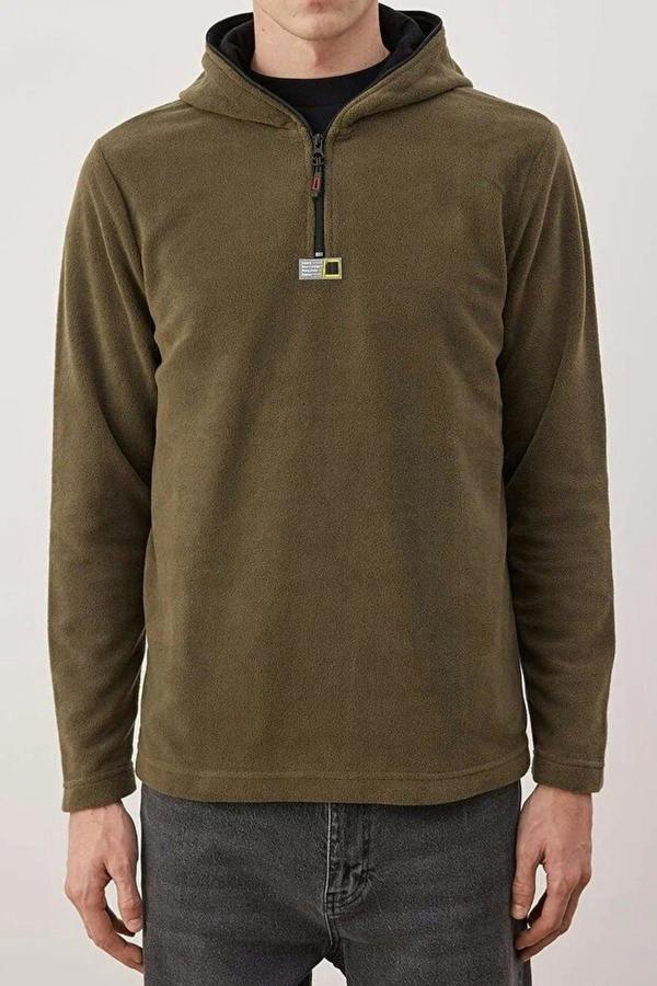 WOVCOR Slim Fit Fleece Zippered Hooded Men's Sweatshirt