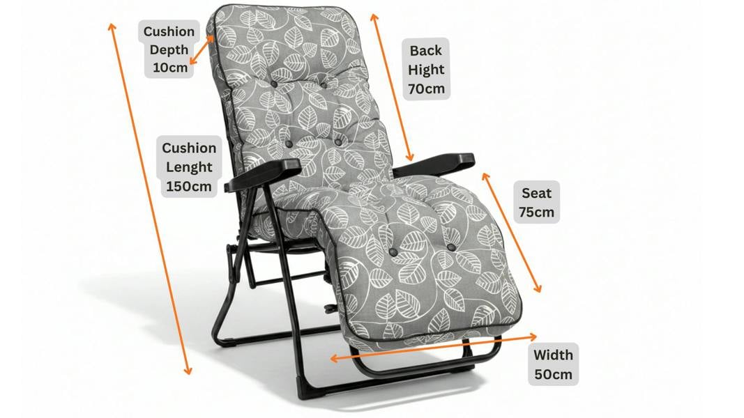 Deluxe Garden Relaxer - Aspen Grey | Multi-Position Reclining Chair The Garden Furniture Shop