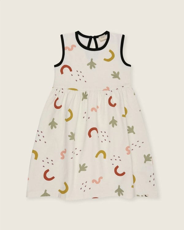 organic cotton White Silhouette Print Dress- image 2