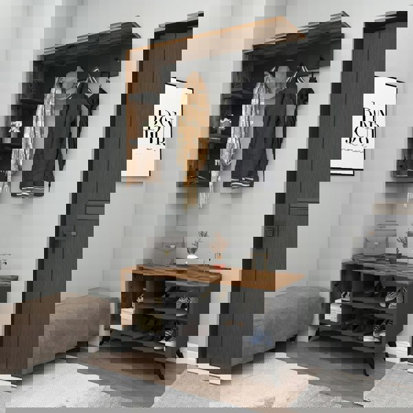 Destina Home Hallway Coat Rack with Shelves Cassia