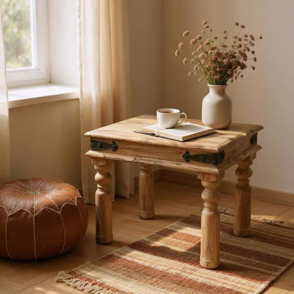 45CM WOODEN SQUARE TABLE