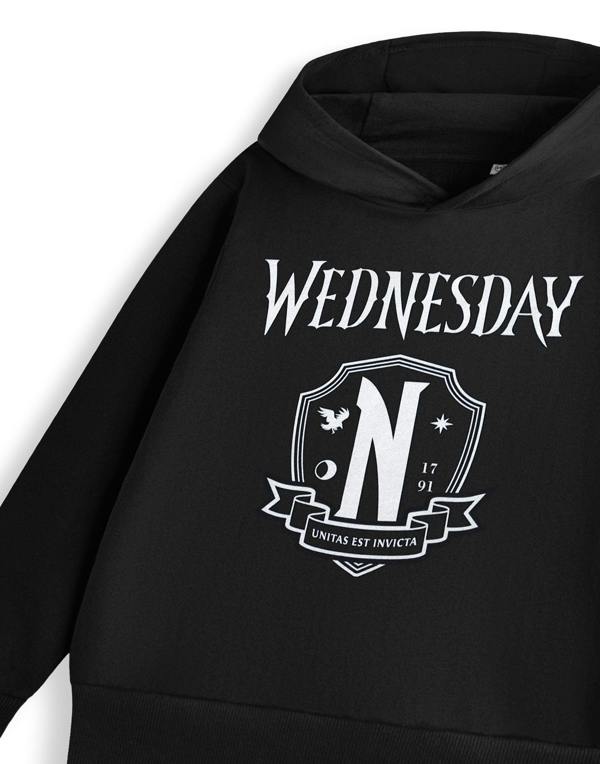 Vanilla Underground Wednesday Girls Black Unitas Est Invicta Hoodie Hoodie