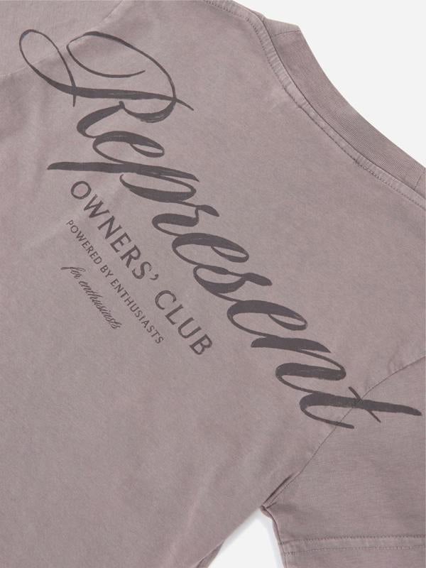 REPRESENT Kids Mini Owners Club Script T-Shirt in Brown