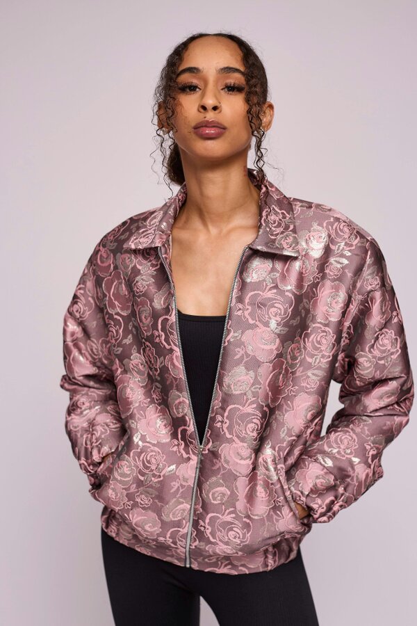 Lioness by TF Dusky Silvery Flora Bomber Jacket