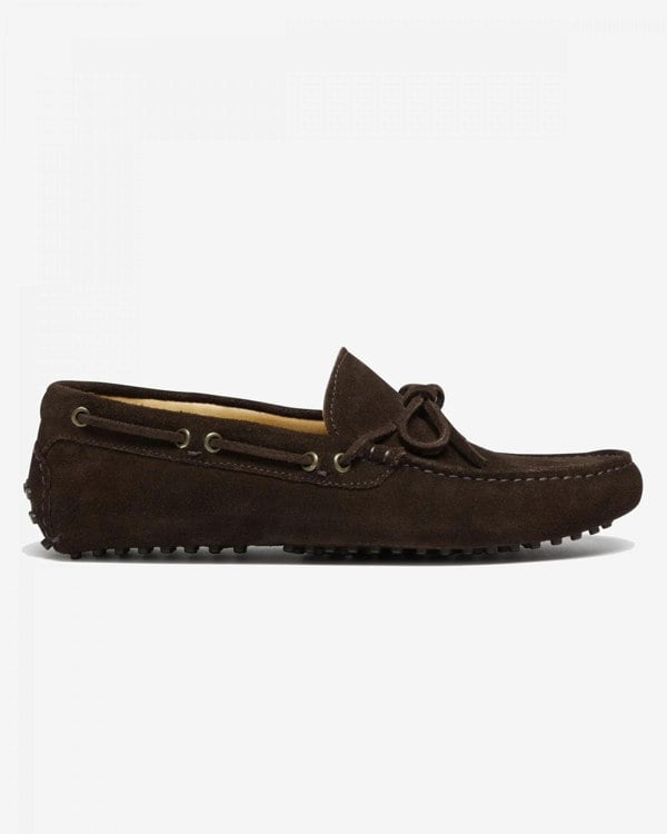 Oliver Sweeney Lastres Suede Mens Driving Shoes - Chocolate
