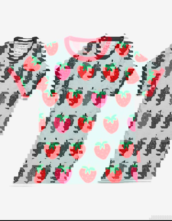 Organic Strawberry Print Short Pyjamas - Toby Tiger UK Retail