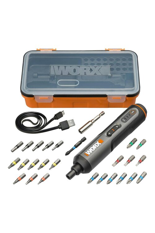 WORX 4V Cordless Screwdriver Pen With 24 Piece Screwbit Set