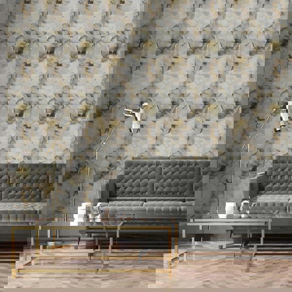 Muriva Bliss Floral Grey Wallpaper