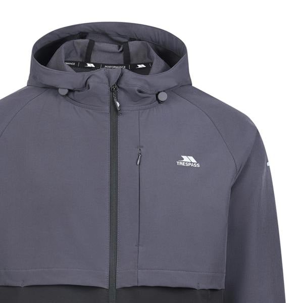 Trespass Mens Noham Active Jacket - Dark Grey/Dark Grey Solid - 
