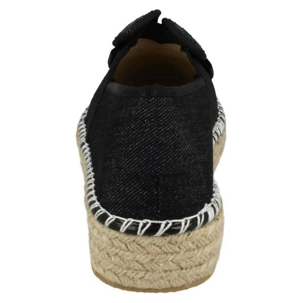 Spot On Ladies Spot On Bunny Ears Canvas Shoes F9982