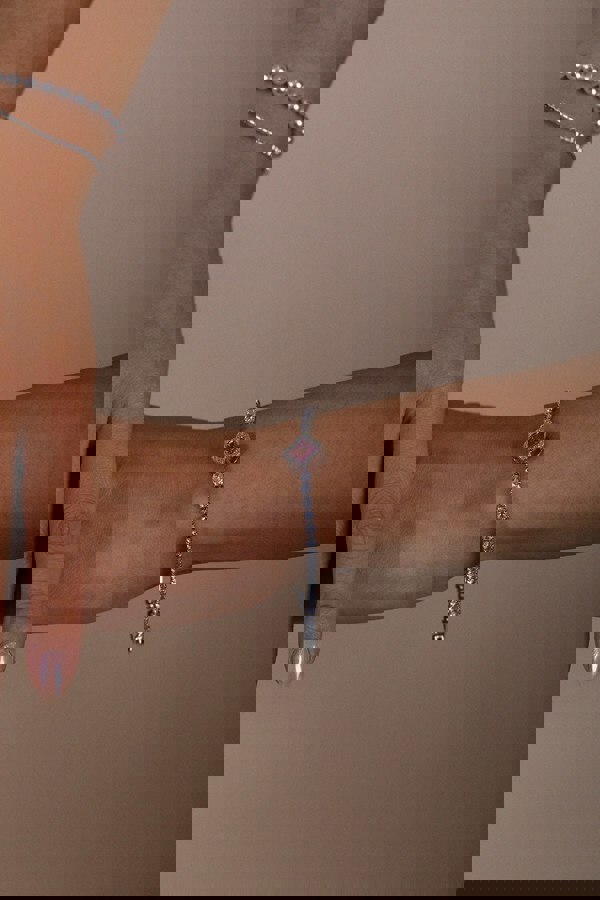 SVNX Pink Clover Diamante Bracelet - Gift Boxed