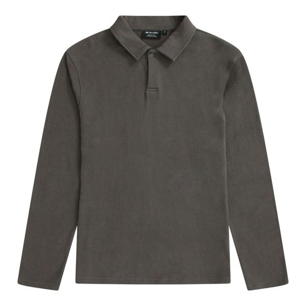 Animal Mens Ollie Long-Sleeved Polo Shirt - Khaki Green - 