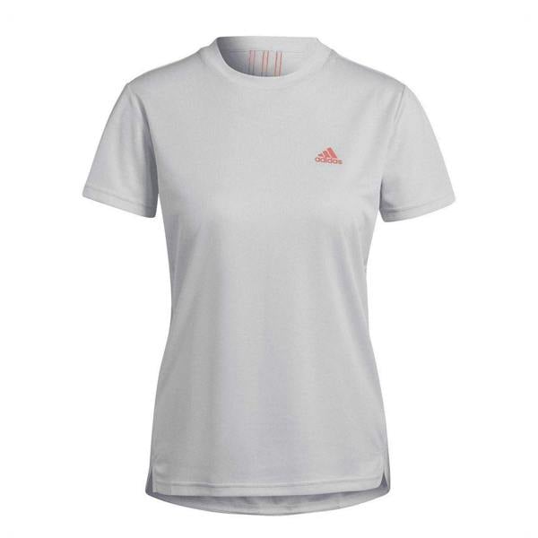 Adidas Womens/Ladies Designed 2 Move 3 Stripes T-Shirt - Grey - 