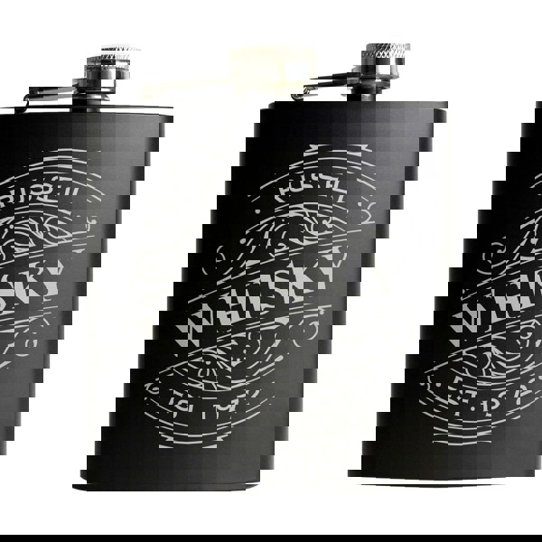 Personalised Memento Company Personalised Whisky Black Hip Flask