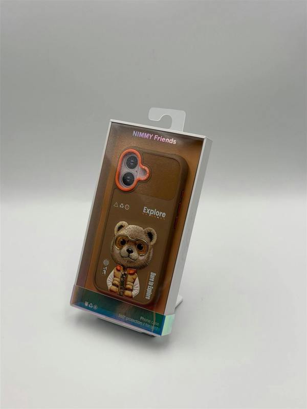Nimmy Friends Nimmy Cool & Cute 2.0 Bear Case with MagSafe for iPhone 17 6.3" Brown Orange - N-KMLL-IP17-011-B