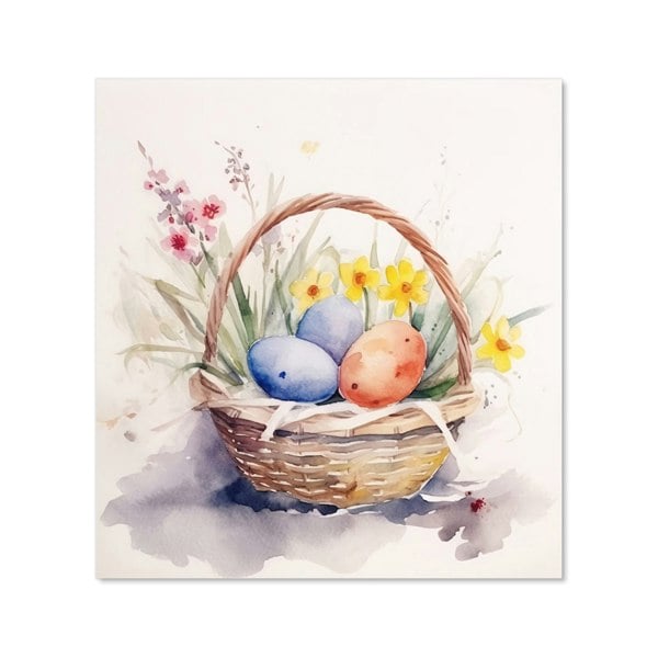 Warren Reed - Designer Watercolour Easter Basket Kitchen Splashback