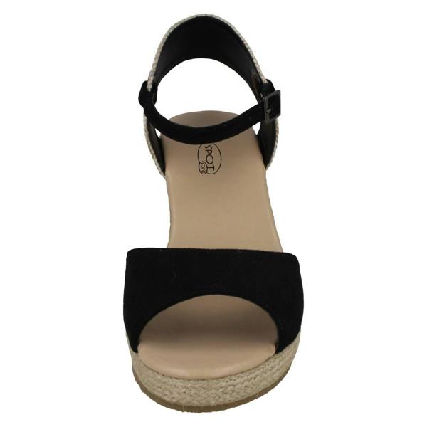 Spot On Ladies Spot On Cork Wedge Sandals F2265