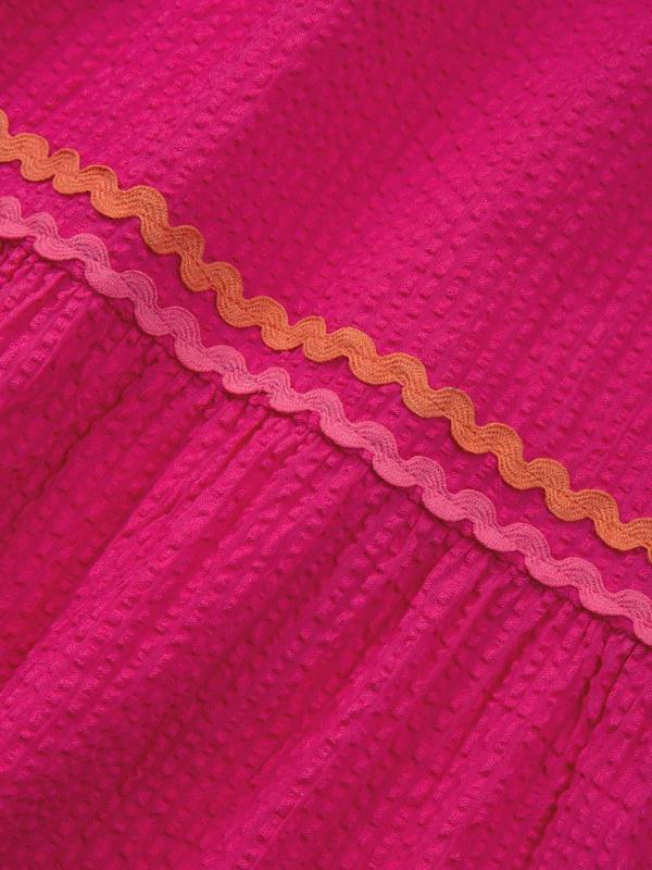 Kite Womens Organic Chickerell Seersucker Skirt Beetroot