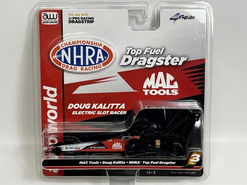 Auto World Slot Cars MAC Tools Doug Kalitta NHRA Top Fuel Dragster HO Scale Slot Car SC370-3