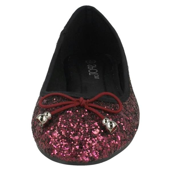 Spot On Ladies Spot On Glitter Ballerinas