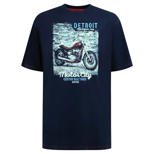 Duke Mens D555 Knowle Detroit Bike Kingsize T-Shirt - Navy