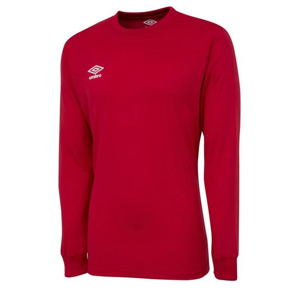 Umbro Mens Club Long-Sleeved Jersey - Vermillion - 