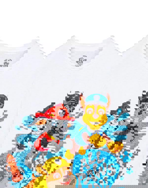 Paw Patrol Unisex Kids White All Paws In Short Sleeved T-Shirt