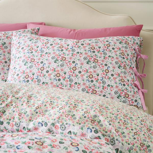 Cath Kidston Pearly Queen Ditsy Reversible Cotton Duvet Cover Set Pink