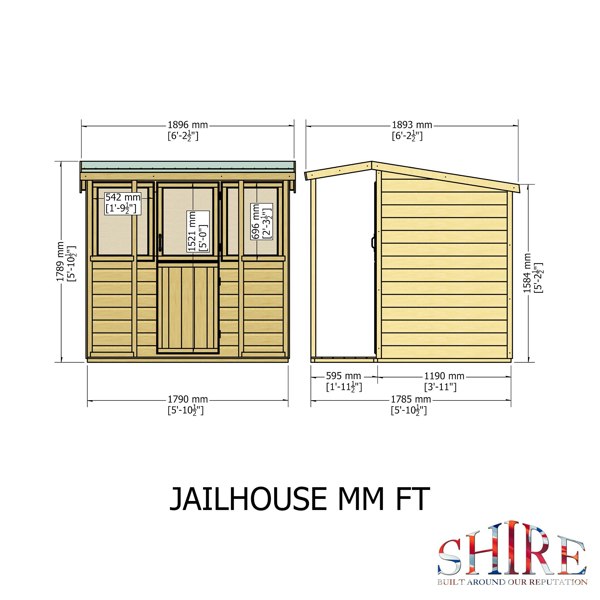 Shire Jailhouse 6x4 Shiplap Children's Playhouse