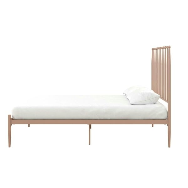 Dorel Home Giulia Modern Metal Bed Millennial Pink - Double