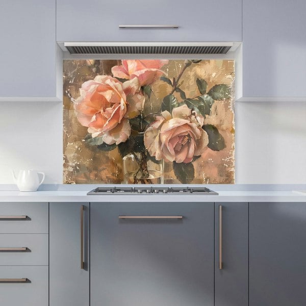 Warren Reed - Designer Vintage Roses Kitchen Splashback