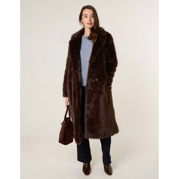 Blue Vanilla Long Fluffy Coat