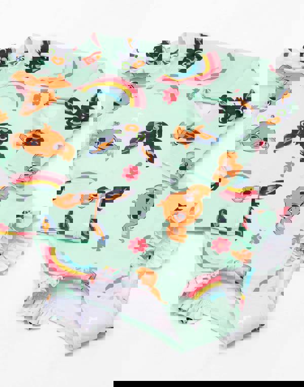 Bing Bunny Girls Blue Pastel Multi-Character Print 1 Piece Swimming Costume