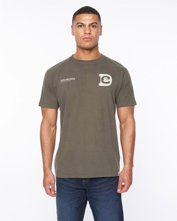 Duck and Cover Gemtas T-Shirt - Dark Olive