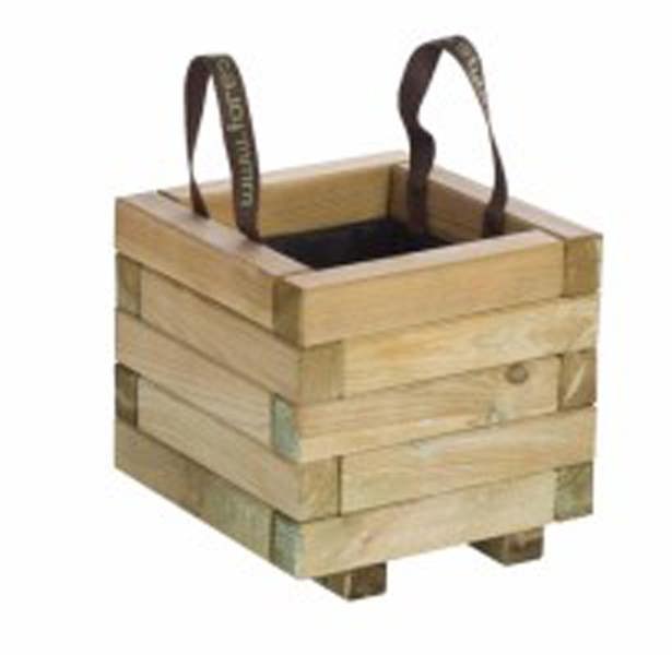Cerland Baroque Square Planter 30cm x 30cm 11L Traditional Wooden Garden Planter